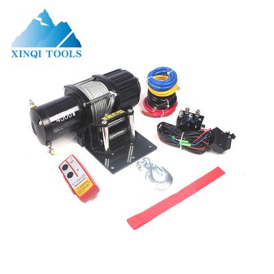 China ATV/UTV XINQI 12V DC 4500lbs Electric Winch With Synthetic Rope ATV UTV Winch for sale