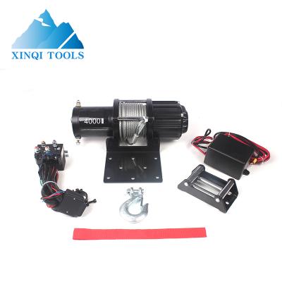 China High Quality ATV/UTV XINQI Electric Winch 4000LB 12v DC ATV Winch 4X4 Wire Rope For ATV Boat for sale