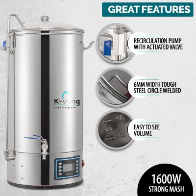 China home use micro brewery beer brewing equipment 40l all in one beer brewing equipment system for sale