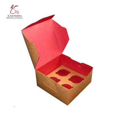 Chine La boîte de papier à petit gâteau du pliage 350gsm 4, petit gâteau de papier d'emballage enferme dans une boîte pouce 8*8*4 à vendre