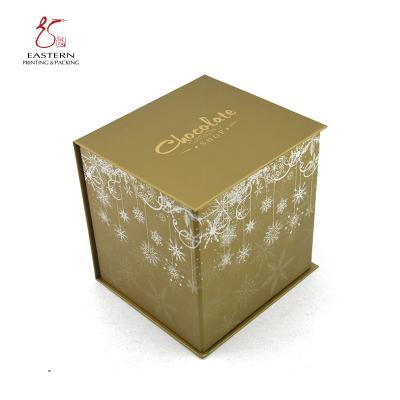 China Foldable Christmas 1250gsm Square Cardboard Gift Boxes For Chocolate for sale