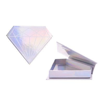 China CMYK, das Diamond Eyelash Box, kreative Wimper verpackt silberne Pappe Lasers druckt zu verkaufen