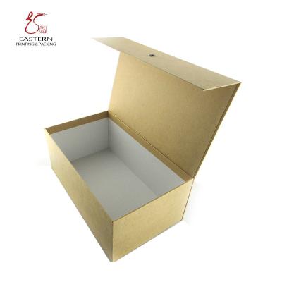 China Eastern Brown 85mm Height Hard Cardboard Gift Boxes , Cardboard Magnetic Box for sale