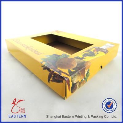 China Bright Yellow Mushroom Packaging Corrugated Cardboard Box With Lids for sale