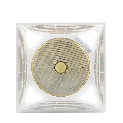 China Middle East CB Approval 14 Inch High Air Supply Ceiling Box False Fan Cooling Air With Light for sale