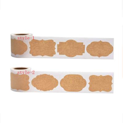 China Waterproof Custom Kitchen Stickers Diy Baking Gifts Classified Kraft Paper Round Packaging Stickers for sale