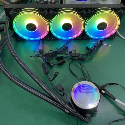 China Internal & RGB Water Cooling PC External Kit with RGB Fan 360 Liquid Cooler for CPU Intel 755,1155,1156,1366,2011,17XX for sale