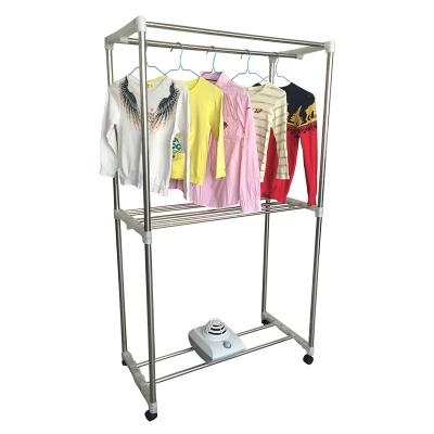 China 2022 Sale Double Layer Quick Dry Hot Space Dryer Rack Quick Drying Hanging Wardrobe Clothes Shaped Dryer for sale