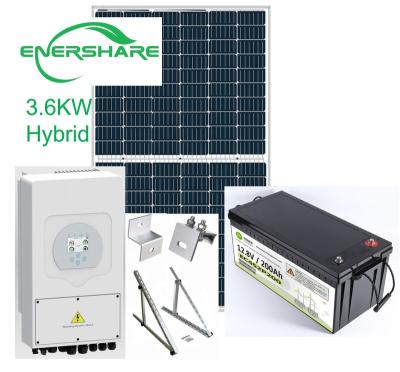 China 3.6 Kw Off-grid/hybrid Battery Energy Solar System Storage System Bess for sale