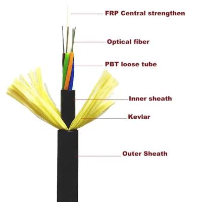 China Adss De 24 hilos monomodo span 100m Fibra Antenna or Duct All-dielectric fiber optic cable ADSS for sale