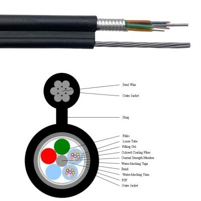 China Figure 8 Overhead Aerial Fiber Optic Cable G652D 8-144 Cores GYTC8S53 for sale