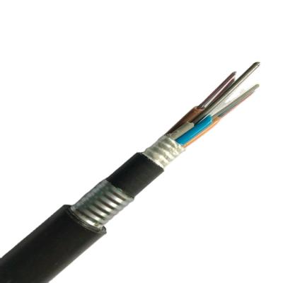 China Factory Price Direct Buried 48 96 144 Direct Buried Outdoor Armored Core Underground Duct Fiber Optic Cable GYTA53 for sale