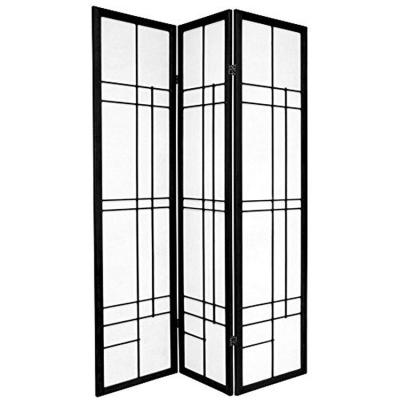 China 8 Panel Modern Wood Louvered Room Divider, 5.6ft Tall Privacy Screen Oriental Folding Freestanding Room Dividers for Home, Office for sale