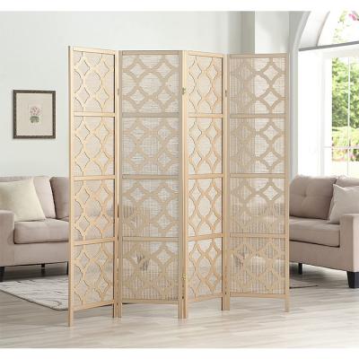 China Modern Freestanding Partition Wall Dividers for Office, Bamboo, Bedroom, White for sale