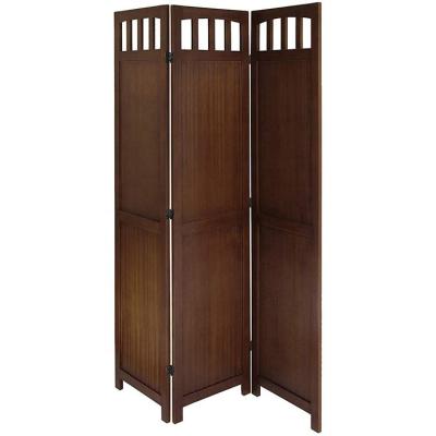 China Modern Select Color and Panel All Pine Wood Room Divider (White, 3) Stained Glass Room Divider for sale