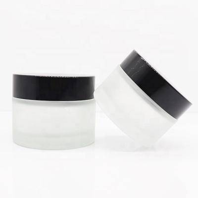 China Wholesale Clear Frosted Cosmetic Glass Jar 5g 10g 15g 20g 30g 50g Personal Care Face Cream for sale