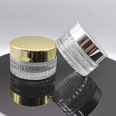 China New Design Personal Care Cosmetics Glass Bottles And Cream Jars 50g for sale