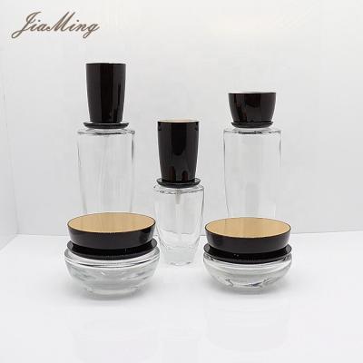 China New Style 30g 50g 40ml 120ml Luxury Personal Care Cosmetic Glass Bottle Set Glass Jars Container For Cosmetic Packaging for sale