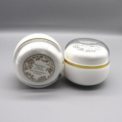 China Personal Care 30g Screw Cap White Porcelain Cosmetic Glass Bottle For Skin Cream Bottle for sale