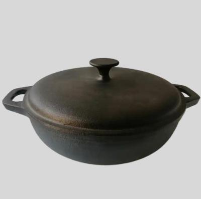 China Hierro fundido Ronda Sukiyaki Pot Revestimiento antiadherente Cacerola Gas de cocina Carbón en venta