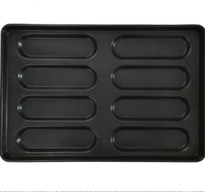 China Grado alimenticio No pegado Runs of Hamburger Bakeware Perrito caliente sartén en venta