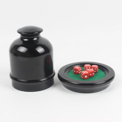 China Schwarze Holz Würfel Shaker Cup Casino Spiel Zubehör Craps Spiel Shaker Würfel Shaker zu verkaufen