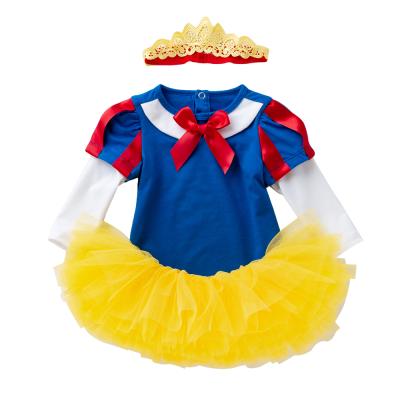 China Babany Breathable Baby Infants Clothing Set Princess Outfit Long Sleeve Newborn Romper Dress 3Pcs for sale