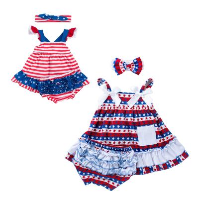 China Breathable Wholesale Babany Babies Newborn Babies Sling Set Outfit 3pcs 4th Of July Suits 3pcs for sale