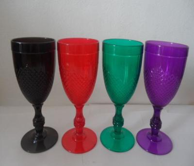 China High Quality Creative Eco-friendly Embossed Colorful Custom Designs Material Unbreakable PS Tumbler For Bar Restaurants Cocktail Tumbler for sale