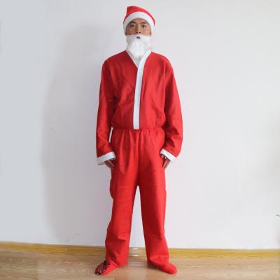 China Custom Made Red Adult Costume Eco-friendly Christmas Costume Clothes For Men for sale