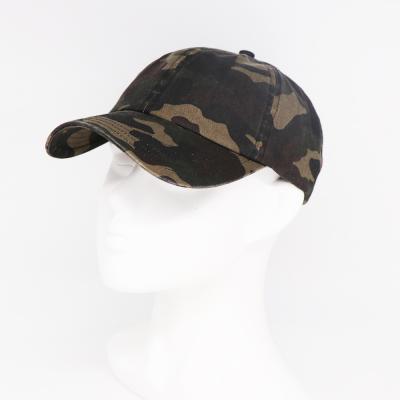 China COMMON High Quality Baseball Cap Camouflage Washed Dad Hat for sale