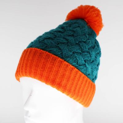 China COMMON price plain pom pom pom fleece lined beanie hat for men and women for sale