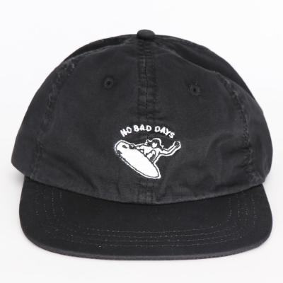 China Wholesale JOINT Bill Black Flat Embroidery Washed Mens Dad Hat for sale