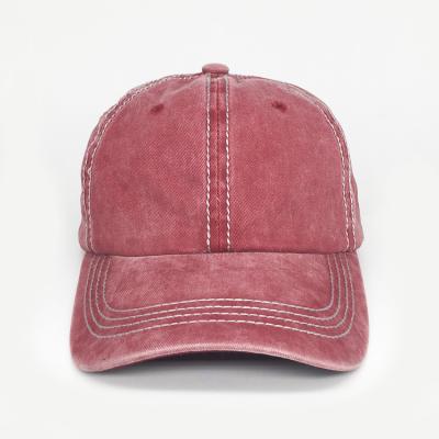 China JOINT Custom Pink Dad Hat Plain, 6 Panel Unstructured 100% Cotton Baseball Hats for sale