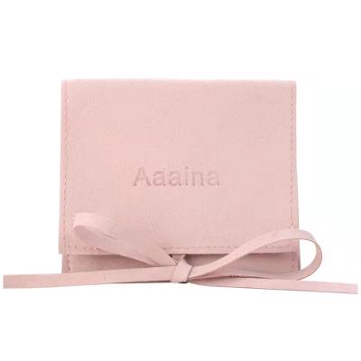 China High End Custom Beverage Jewelry Bags, Super Fiber Fold Cloth Bags, Ring Pickup Bags for sale