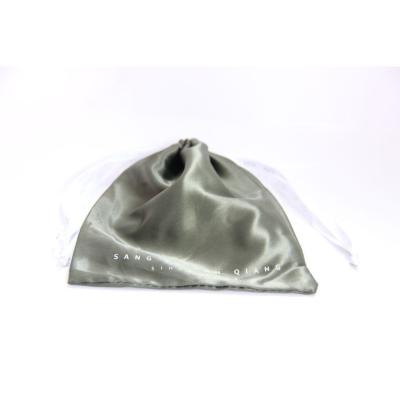 China Recyclable Good Quality Dust Satin Drawstring Pouch Folding Satin Bag For Jewelry Packaging for sale