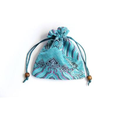 China Recyclable Wholesale Silk Satin Jewelry Storage Drawstring Bag Eco - Friendly Printing Pouch for sale