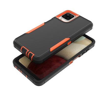 China 2021sell Shockproof Like Cakes PC+TPU Two Color Anti-fall 2-in-1 Hot Dustproof Phone Case For Samsung A12 US for sale