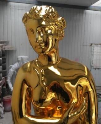 China Golden effect bespoke custom gooddess sculpture or statue for sale