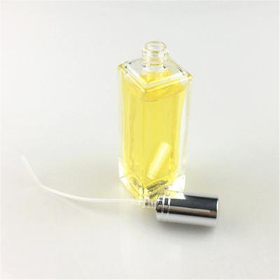 China Personal Care 100ml Designer Empty Square Screw Cap Glass Clear Perfume Bottle With Cap for sale