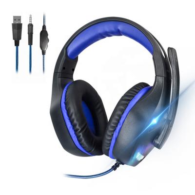 China OEM Factory Gaming Comfortable Wearing Headset LED Lighting Gaming Cable Earphones For PC PS4 Game for sale