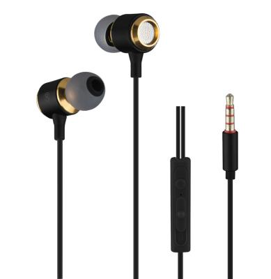 China factory 3.5mm metal earbuds BSCI wired in-ear headphone cheap music earphones BSCI stereo bass headphone good headphones with MIC for sale