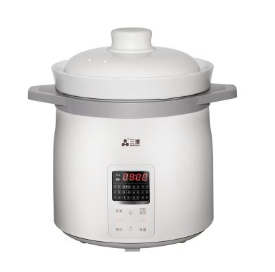 China New Design Car Ceramic Slow Cooker Soup Pot White Rice Cooker for sale