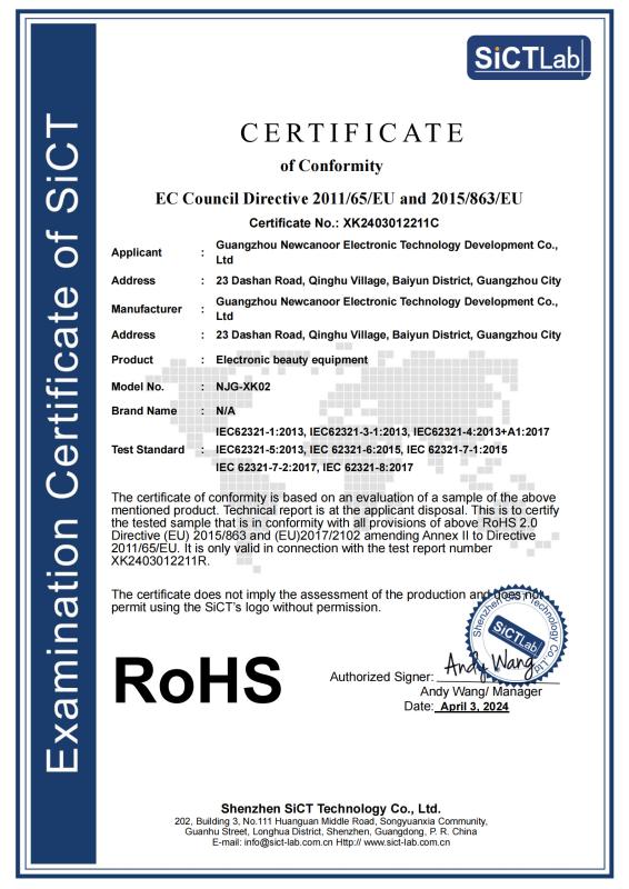 RoHS - Guangzhou Newcanoor Electronic Technology Co., Ltd