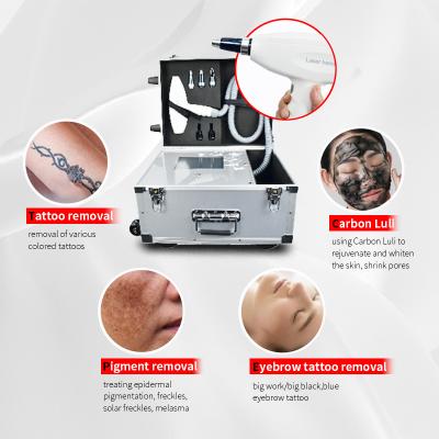 China Q-Switch ND YAG Máquina láser para quitar tatuajes, Salón de belleza Equipo para quitar tatuajes en venta