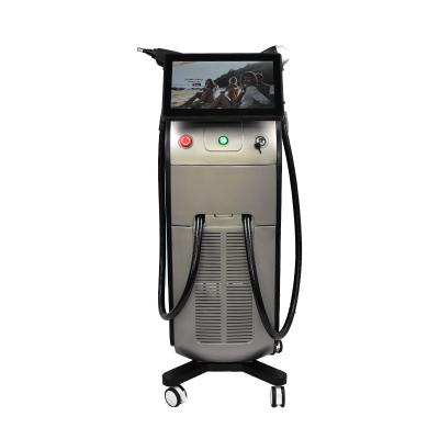 China Tattoo Hair Removal Machine With Dual Handles Nd YAG Laser And 808nm Diode Laser for sale