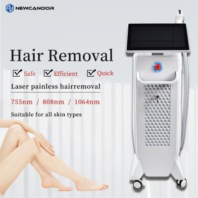 China Soprano Ice Laser Triple Wave Diode Laser Hair Removal Machine for Permanent Hair Removal for sale