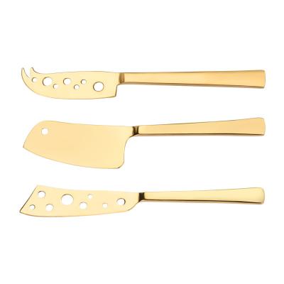 China Supplier Professional Gold Cheese Knife Cutter Stocked Titanium Coating Set for sale