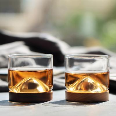 China Retro Mountain Korean Heat Resistant Glass Mugs Home Hotsale Whiskey Glass Water Coffee Tea Cups for sale