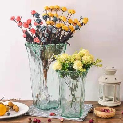 China Rectangular Glass and Crystal Vases In Bulk at Wedding of Durable Glass Vase Centerpiece for sale